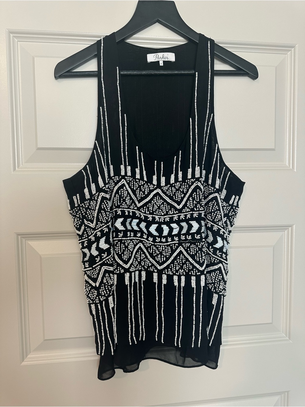 NWOT Parker Hand Beaded Top - Small